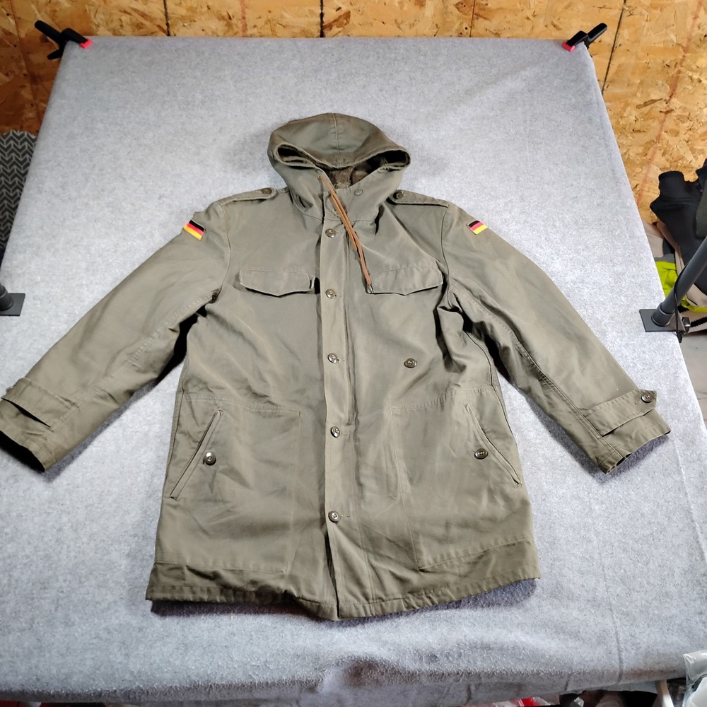 Vintage 1986 West German Military Parka Feuchter Ringelai Olive Drab Hooded Coat